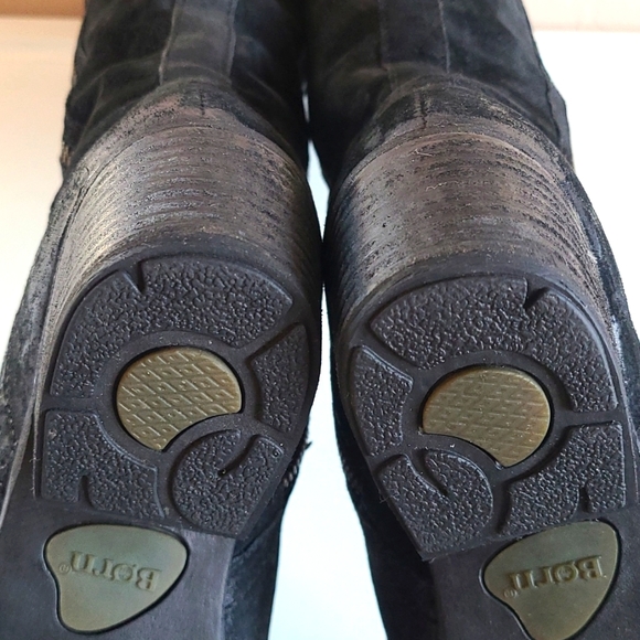 NWOT Born Crown Poly Equestrian Black Suede Wide Calf Riding Boots 9.5M Women - Picture 11 of 13